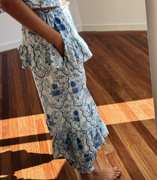 Blue flower set