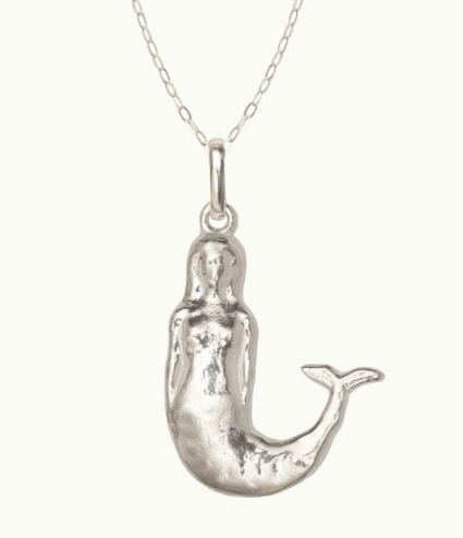 MERMAID WITH MARE SILVER CHAIN NECKLACE