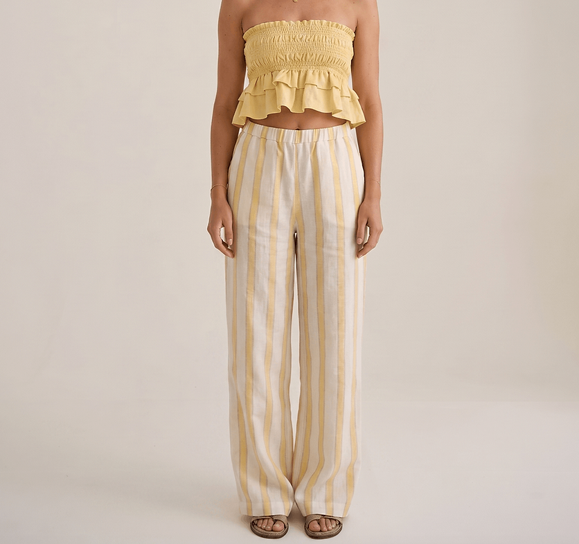 STRAPLESS YELLOW TOP