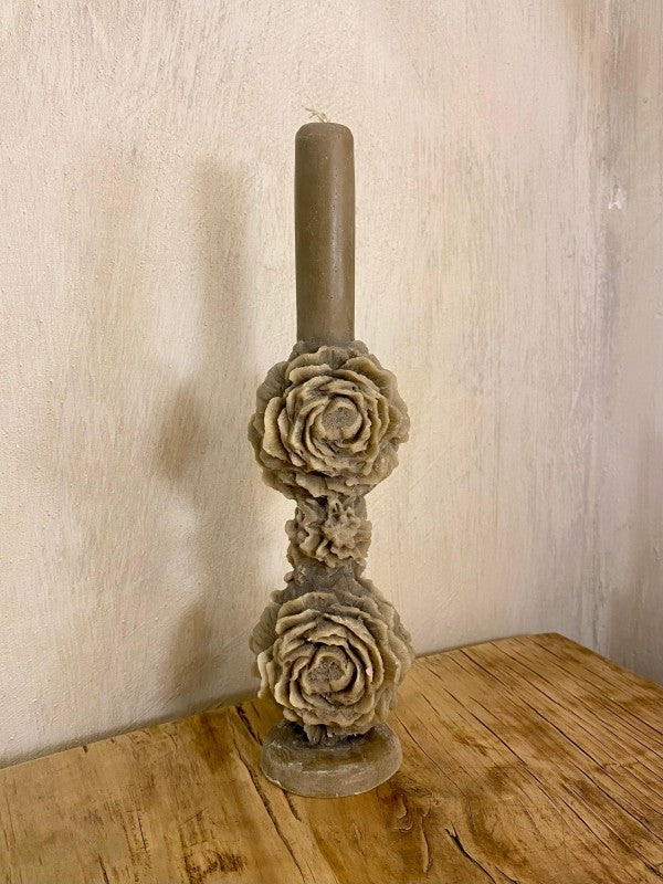 Velas gris peonía