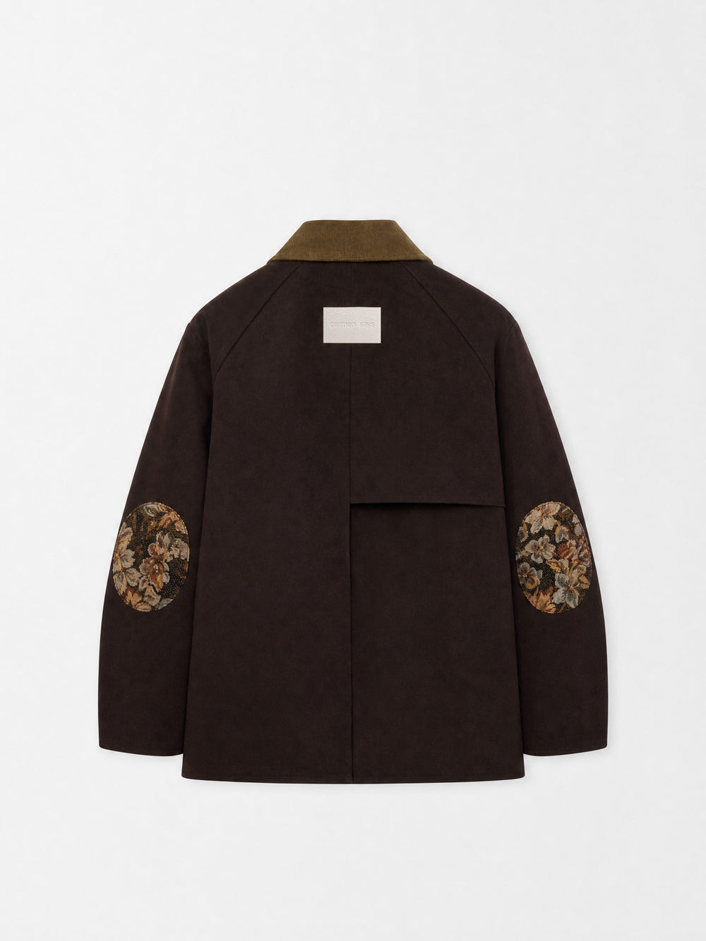 HAZEL BROWN CONTRAST COLLAR JACKET