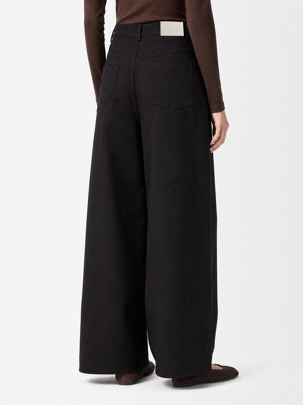 HAZEL BROWN FLORAL PANEL TROUSERS