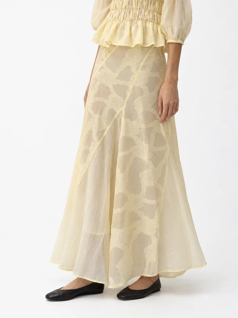 BUTTERCUP FLORAL MIDI SKIRT