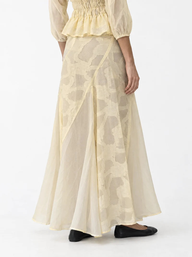 BUTTERCUP FLORAL MIDI SKIRT