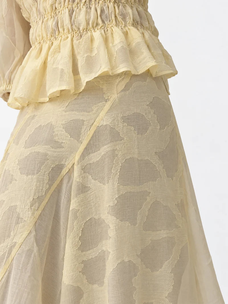 BUTTERCUP FLORAL MIDI SKIRT