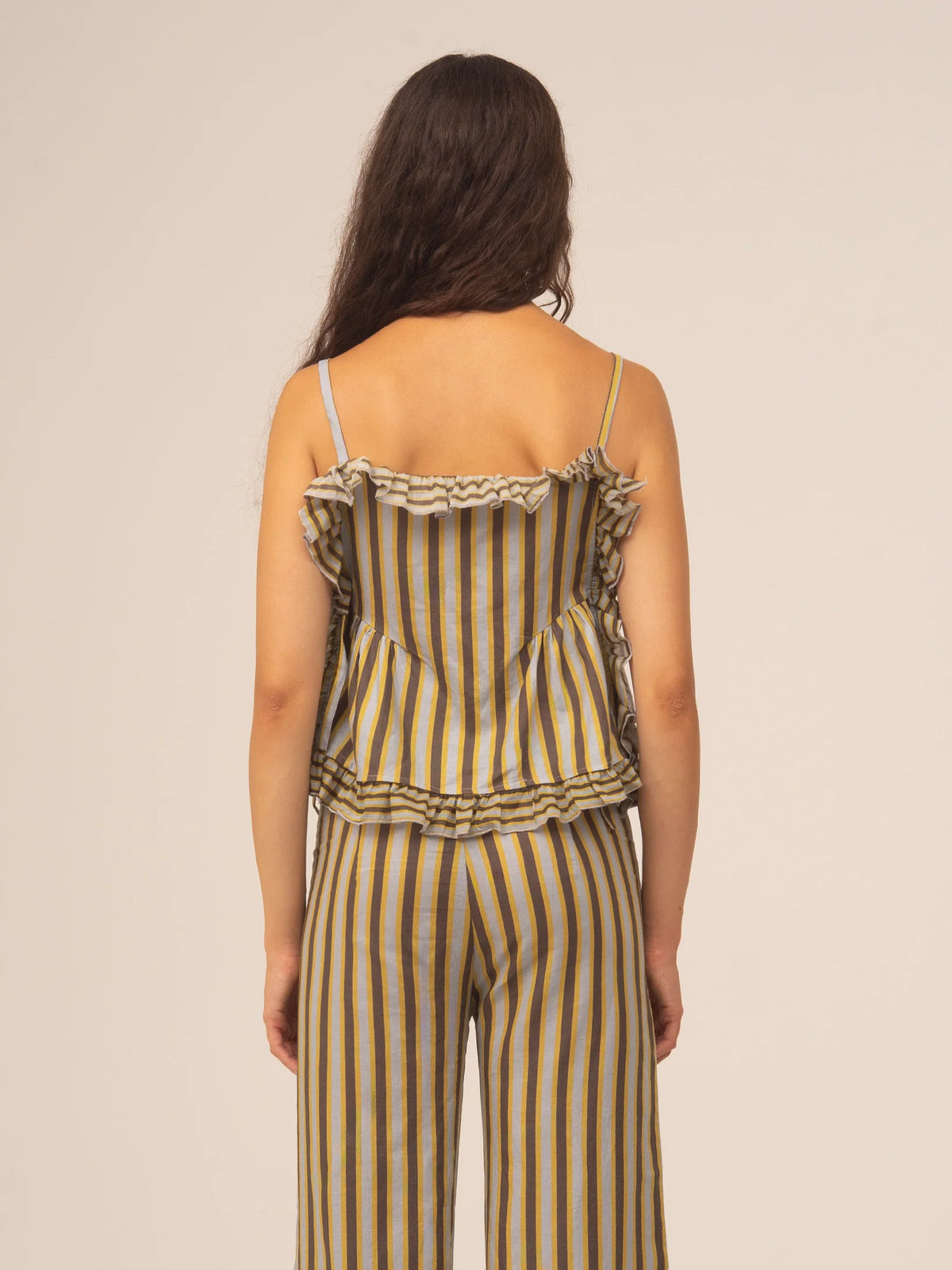 BLUSA A RAYAS SERENIDAD DORADA