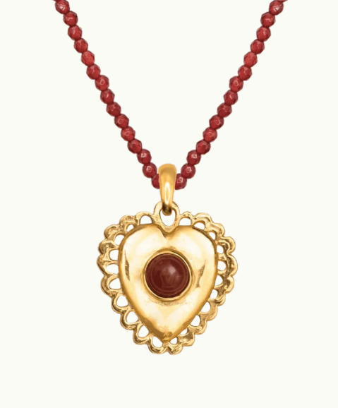 CORAZON GARNET NECKLACE