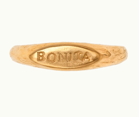 MINI BONITA GOLD SIGNET RING