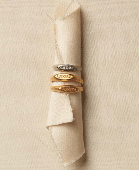 MINI AMORE GOLD SIGNET RING