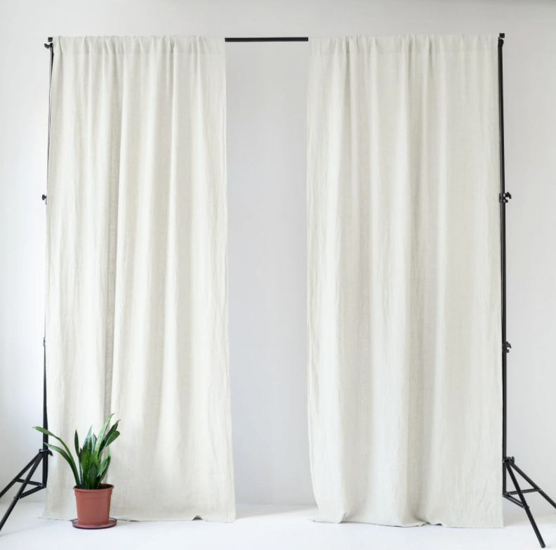 WHITE LINEN CURTAIN