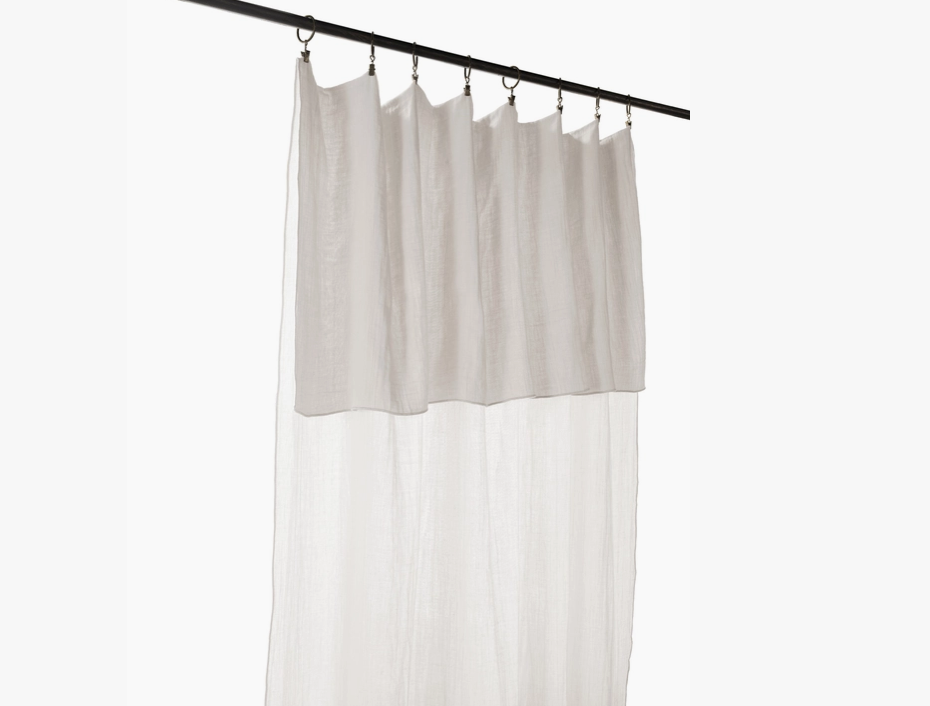 WHITE COTTON GAUZE CURTAIN