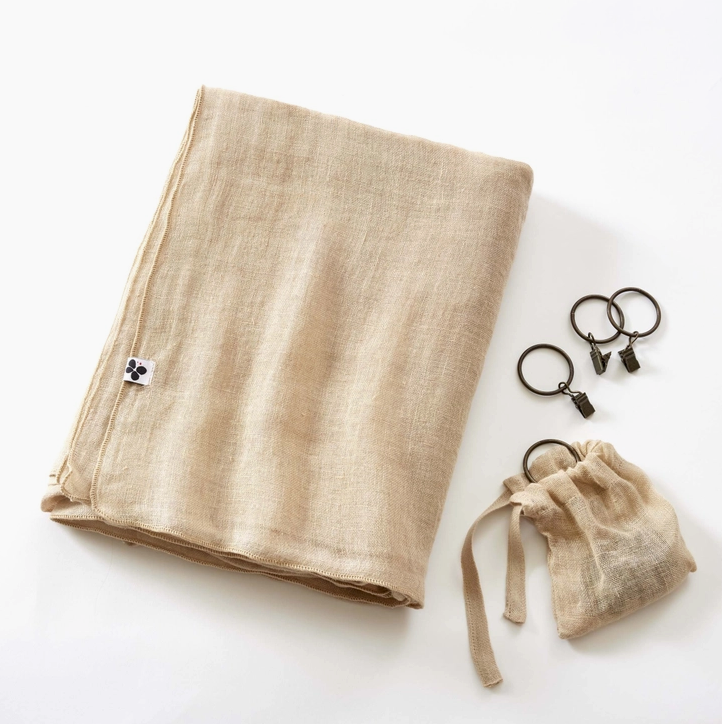 EVY LINEN NATURAL CURTAIN