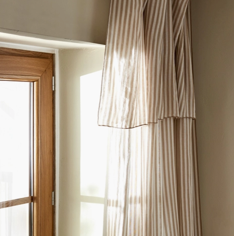 NATURAL STRIPE CURTAIN