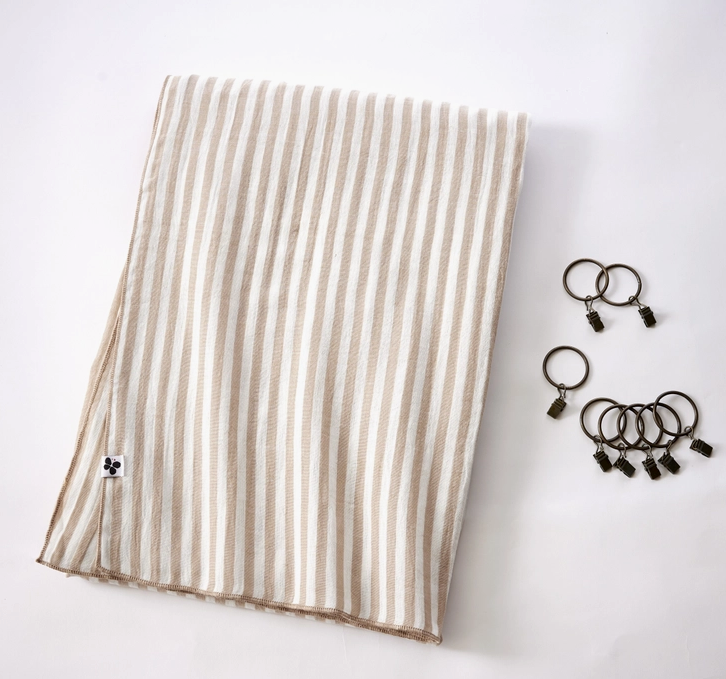 NATURAL STRIPE CURTAIN