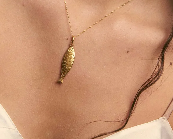 SARDINE GOLD NECKLACE