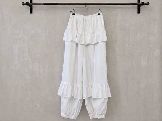 RUFFLE COTTON PANTS