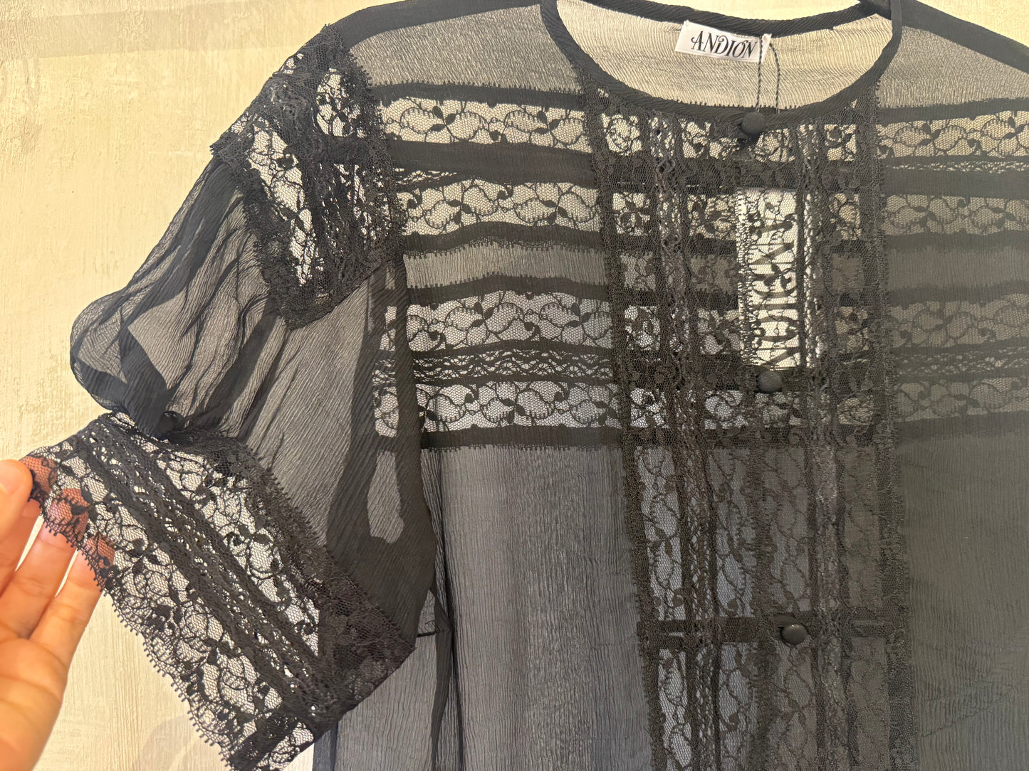 SILK BLACK BLOUSE