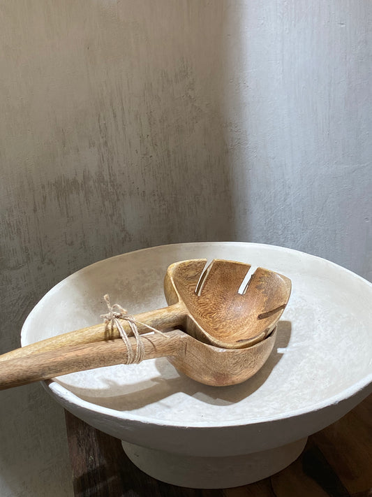 WOODEN SALAD SET
