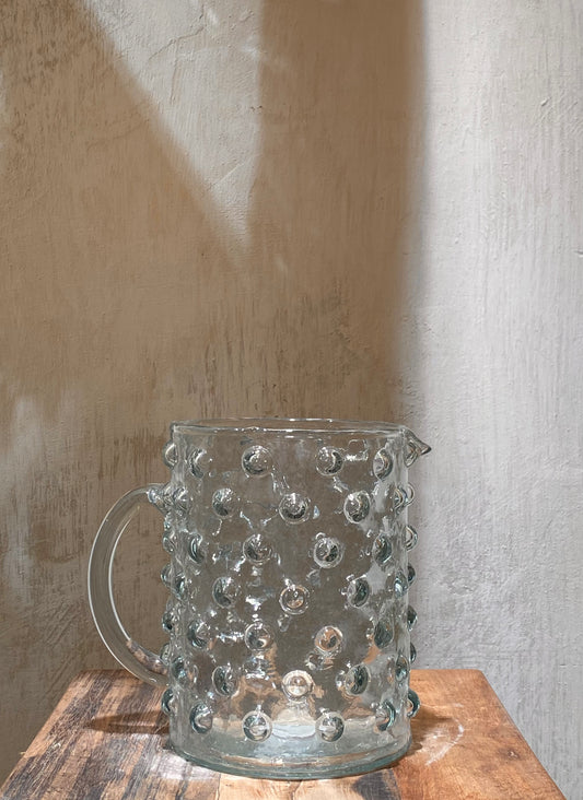 GLASS JUG WITH DOTS