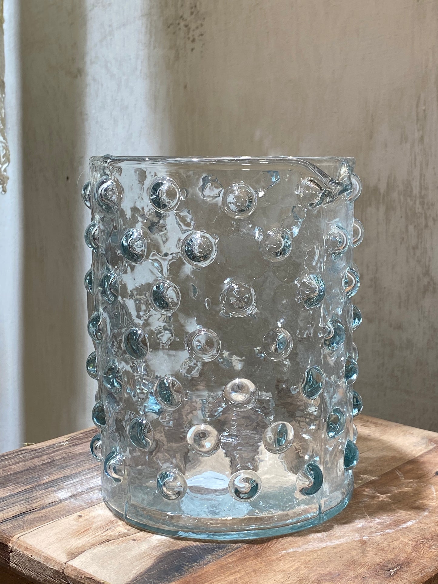 GLASS JUG WITH DOTS