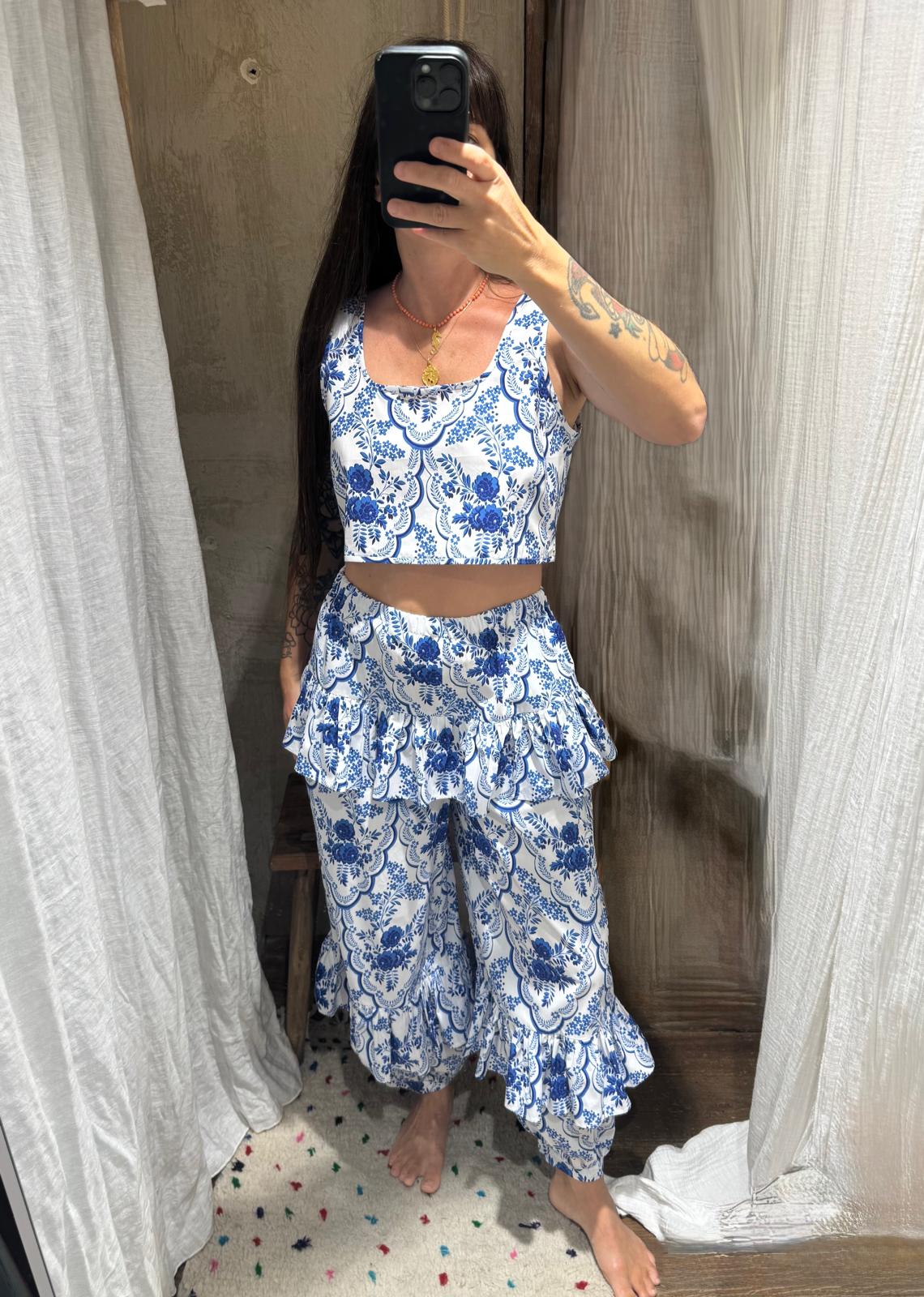 Blue flower set