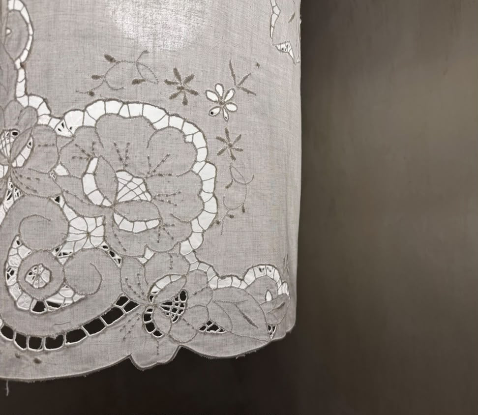 EMBROIDERED LINEN LAMPSHADES