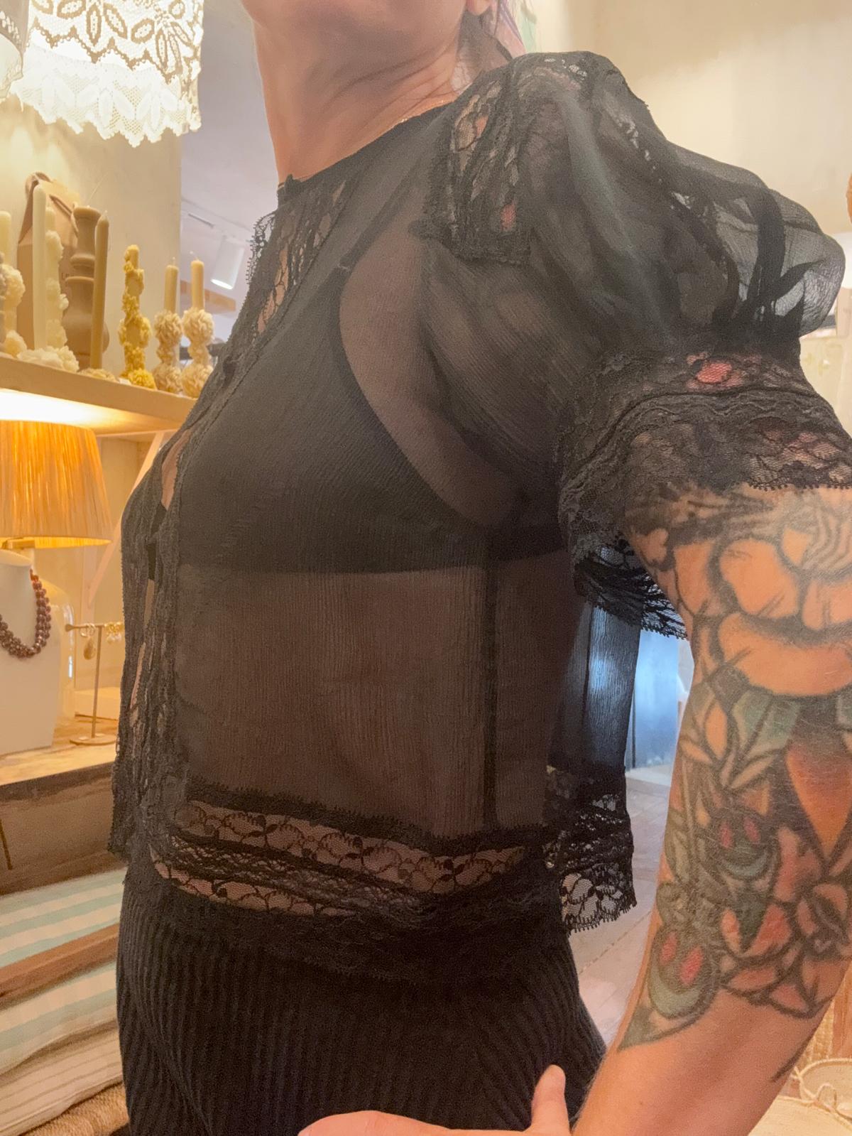 SILK BLACK BLOUSE