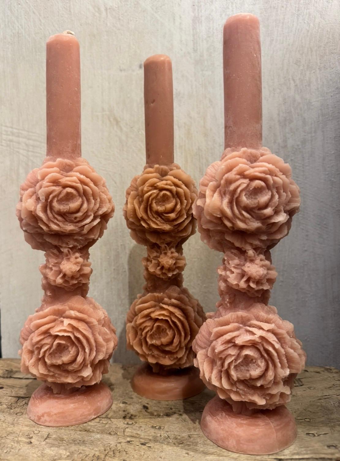 VELAS ROSA PEONÍA