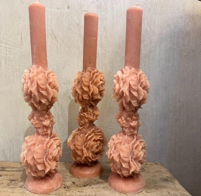 VELAS ROSA PEONÍA
