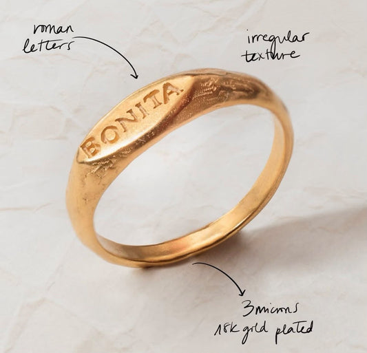 ANILLO SELLO ORO PEQUEÑO BONITO
