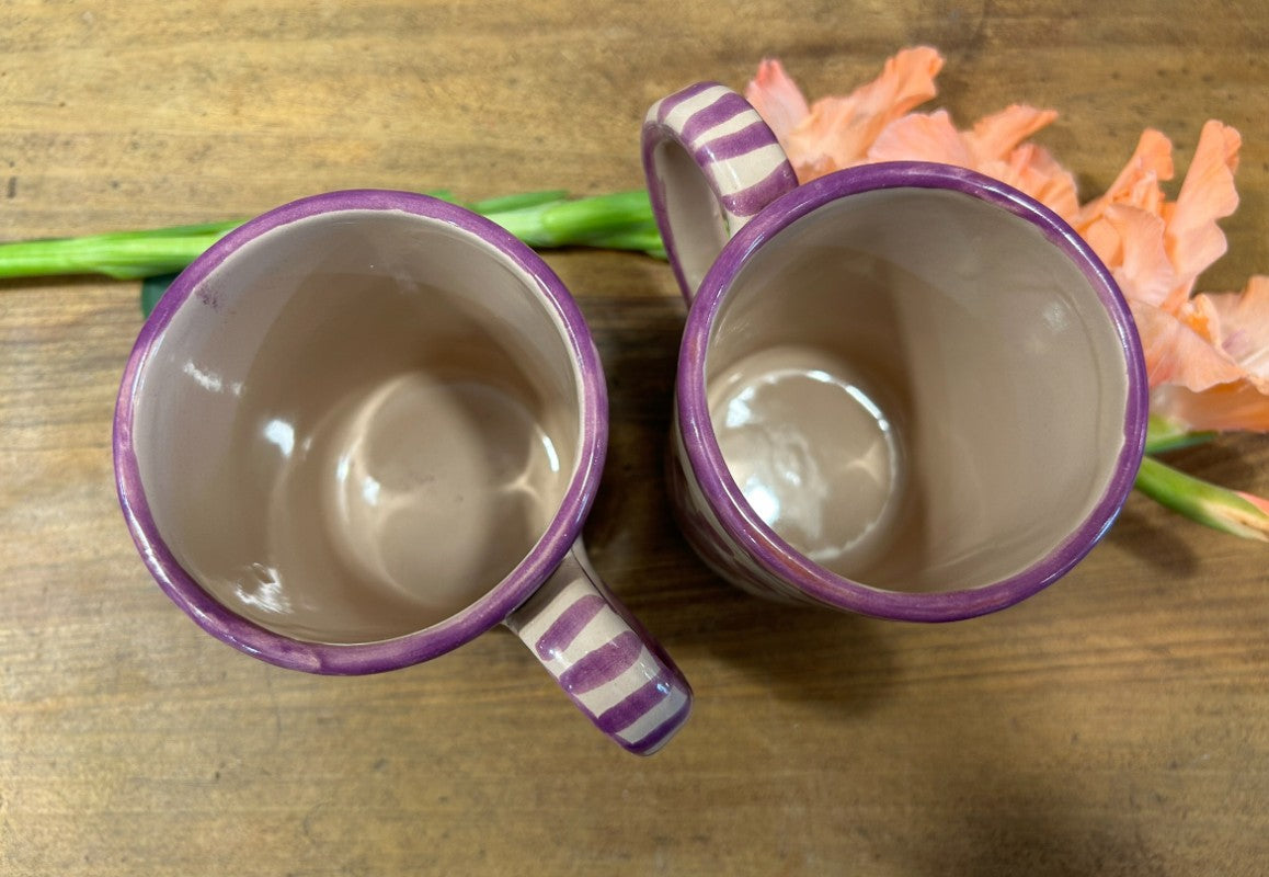 TAZA PINTADA A MANO - LILA