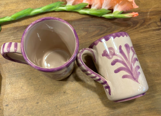 TAZA PINTADA A MANO - LILA