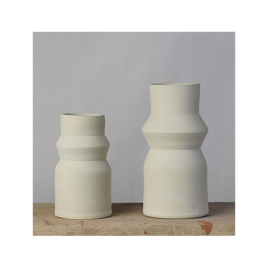 JARRÓN ARCILLA BLANCA 4