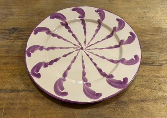 PLATO DE CERÁMICA PINTADO A MANO - LILA