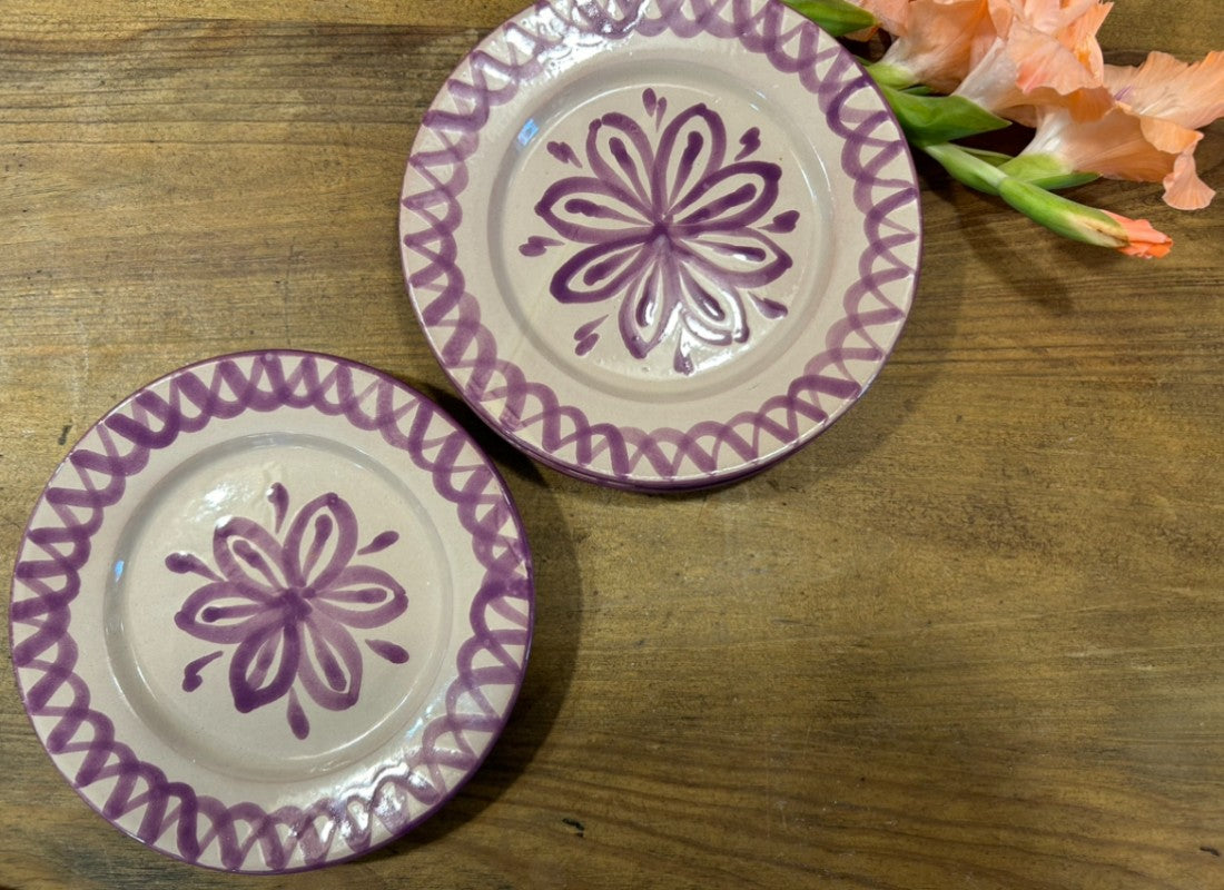MINI PLATO PINTADO A MANO - LILA