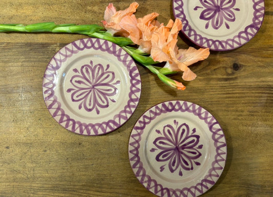 MINI PLATO PINTADO A MANO - LILA