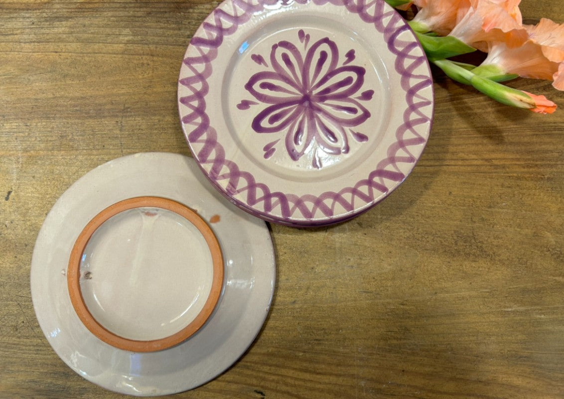 MINI PLATO PINTADO A MANO - LILA