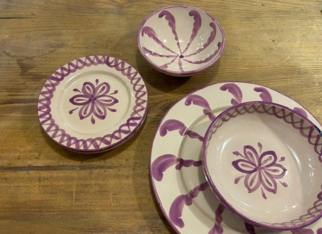 MINI PLATO PINTADO A MANO - LILA