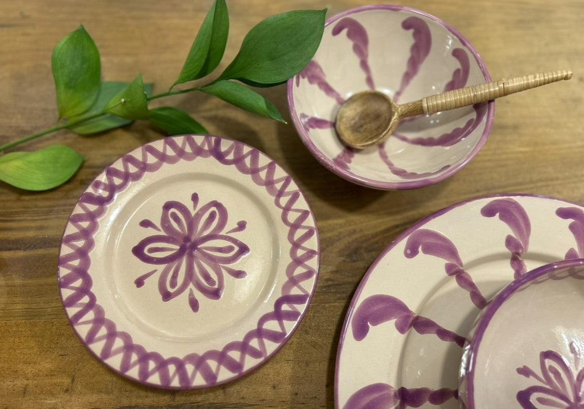 MINI PLATO PINTADO A MANO - LILA