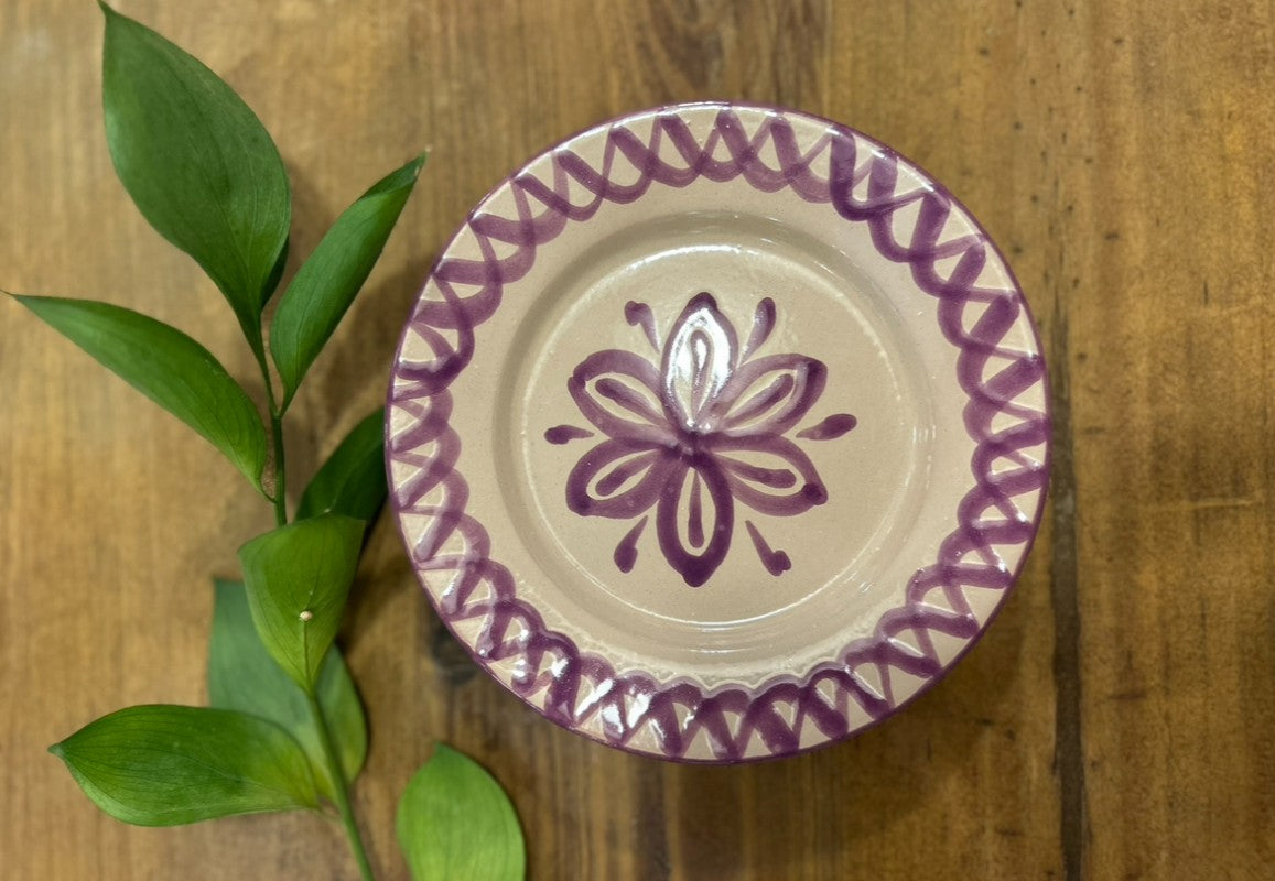 MINI PLATO PINTADO A MANO - LILA