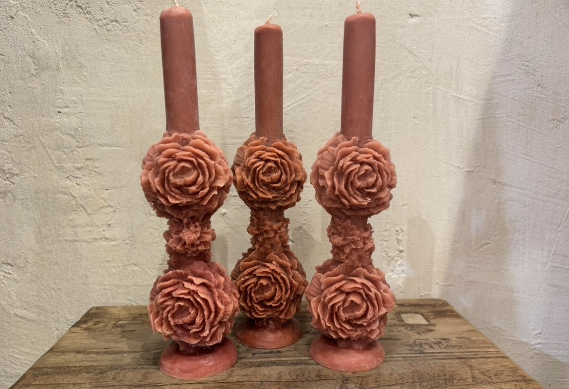 VELAS ROSA PEONÍA