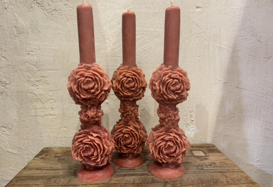 VELAS ROSA PEONÍA