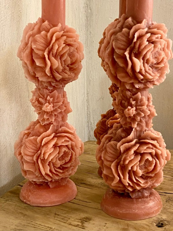 VELAS ROSA PEONÍA