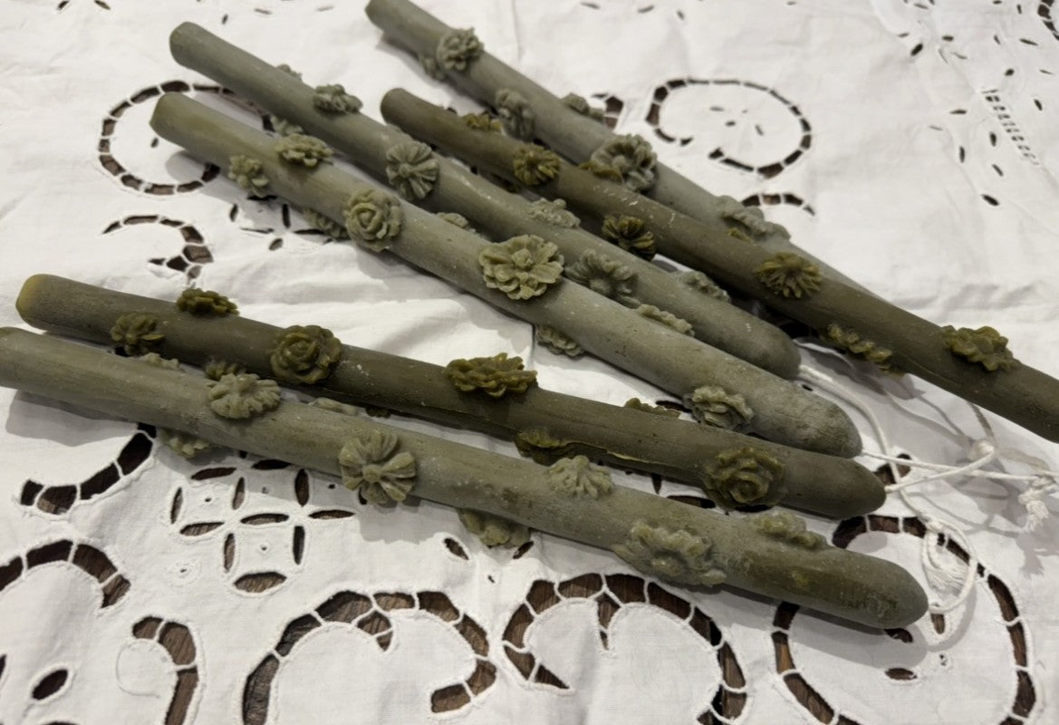 flor vela verde