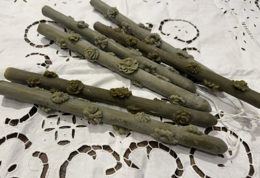 flor vela verde