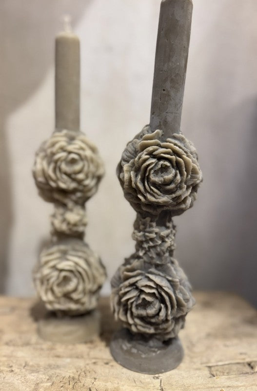 Velas gris peonía