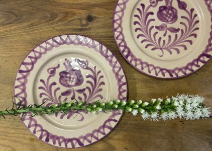 PLATO POSTRE FLOR CERÁMICA...