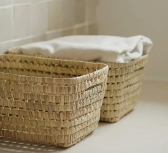 Cesta de palma organizadora