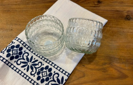 Vaso de cristal reciclado