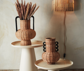 Jarrones de mimbre